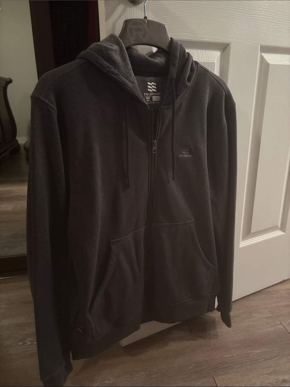 Field & Stream Men's Charcoal Full-Zip Hooded Sweatshirt heated jacket